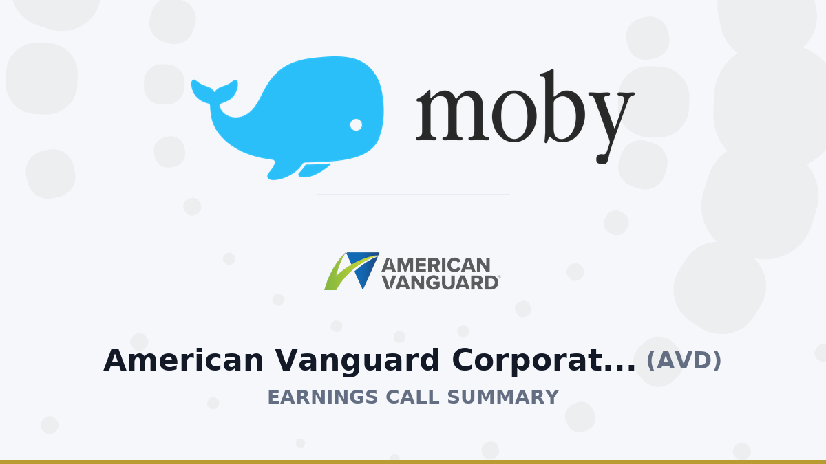 American Vanguard Q2 2026 Earnings: Key Takeaways